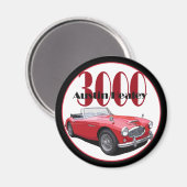 Die Austin Healey 3000 Magnet (Vorderseite/Rückseite)