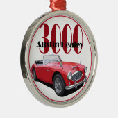 Die Austin Healey 3000 Silbernes Ornament (Rechts)