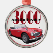 Die Austin Healey 3000 Silbernes Ornament (Vorne)