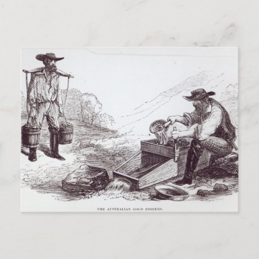 Die australischen Goldgräber Postkarte (Vorderseite)