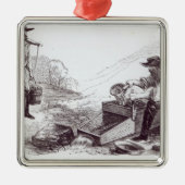 Die australischen Goldgräber Silbernes Ornament (Vorne)