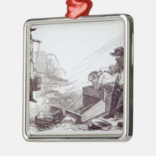 Die australischen Goldgräber Silbernes Ornament (Links)