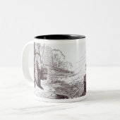 Die australischen Goldgräber Zweifarbige Tasse (Vorderseite Links)