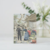 Die Ausweisung der Armen aus den Slums Postkarte (Stehend Vorderseite)
