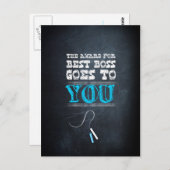 Die Auszeichnung für den besten Chef geht an Sie! Postkarte (Vorne/Hinten)