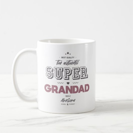 Die authentische Super-Großad Kaffeetasse (Links)