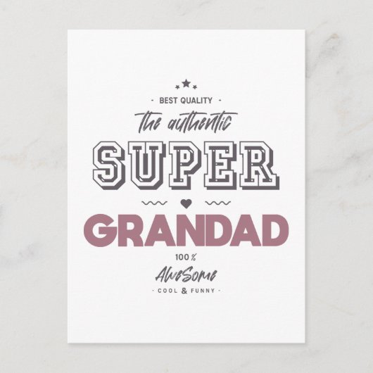 Die authentische Super-Großad Postkarte (Vorderseite)