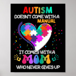 Die Autismus-Mama kommt nicht mit einem manuellen Poster