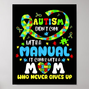 Die Autismus-Mama kommt nicht mit einem manuellen Poster