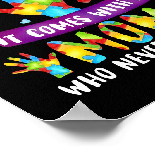 Die Autismus-Mama kommt nicht mit einem manuellen  Poster (Ecke)