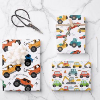 Die Auto-Serie - Kinder-Geschenkpapier Geschenkpapier Set