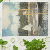 Die Autobahnbrücke in Argenteuil von Claude Monet Geschirrtuch (Gefaltet)