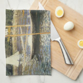 Die Autobahnbrücke in Argenteuil von Claude Monet Geschirrtuch (Viertel Falte)