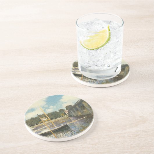 Die Autobahnbrücke in Argenteuil von Claude Monet Getränkeuntersetzer (Seite)