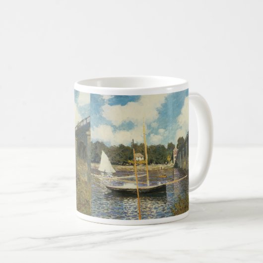 Die Autobahnbrücke in Argenteuil von Claude Monet Kaffeetasse (VorderseiteRechts)
