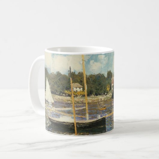 Die Autobahnbrücke in Argenteuil von Claude Monet Kaffeetasse (Vorderseite Links)