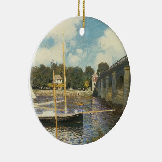 Die Autobahnbrücke in Argenteuil von Claude Monet Keramik Ornament (Rechts)