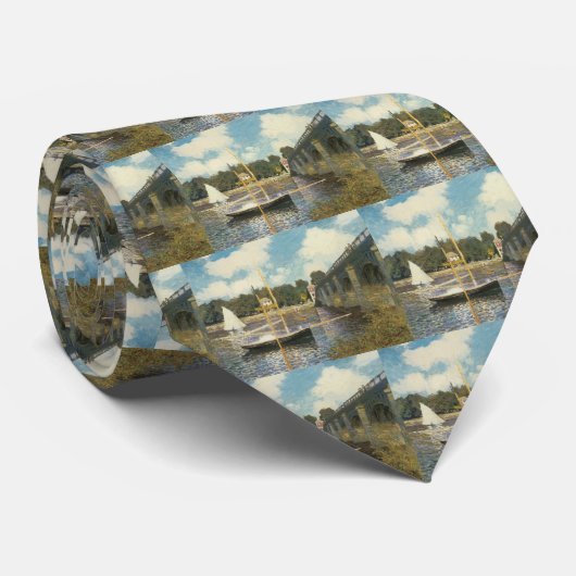 Die Autobahnbrücke in Argenteuil von Claude Monet Krawatte (Gerollt)