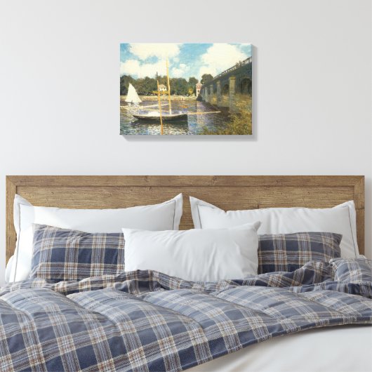Die Autobahnbrücke in Argenteuil von Claude Monet Leinwanddruck (Insitu (Schlafzimmer))