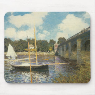 Die Autobahnbrücke in Argenteuil von Claude Monet Mousepad