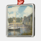 Die Autobahnbrücke in Argenteuil von Claude Monet Ornament Aus Metall (Links)
