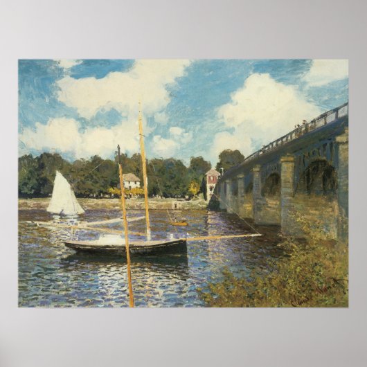 Die Autobahnbrücke in Argenteuil von Claude Monet Poster (Vorne)
