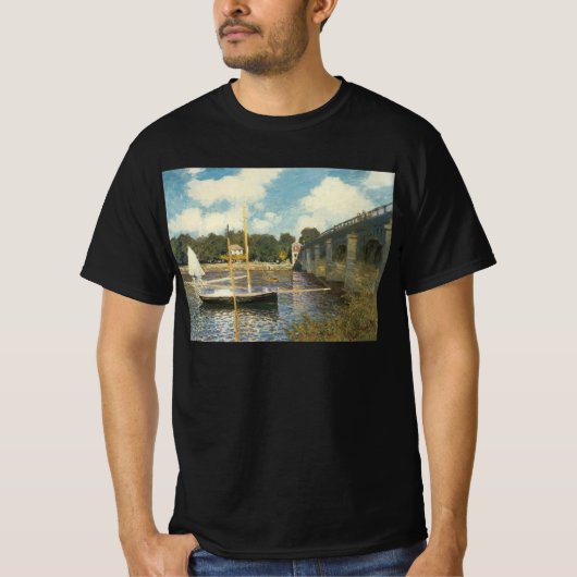 Die Autobahnbrücke in Argenteuil von Claude Monet T-Shirt (Vorderseite)