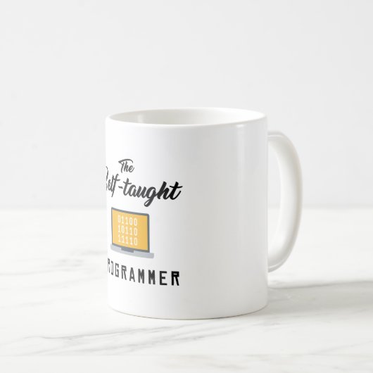 Die autodidaktische Programmierer-Tasse Kaffeetasse (VorderseiteRechts)