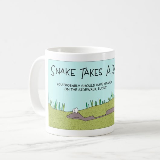 Die Autoreise einer Schlange Kaffeetasse (Vorderseite Links)