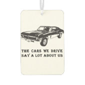 Die Autos, die wir fahren, sagen viel über uns Autolufterfrischer (Rückseite)