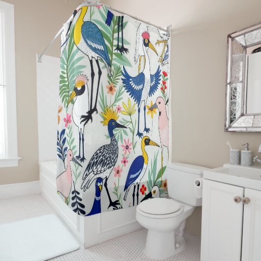 Die Aviary Almanac Duschvorhang (Beispiel)