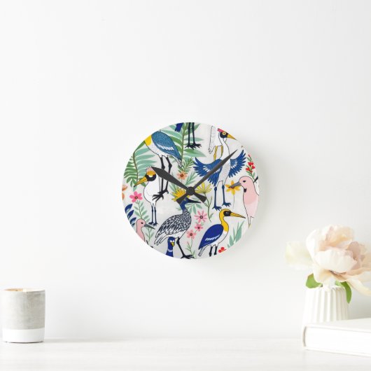 Die Aviary Almanac Runde Wanduhr (Zuhause)