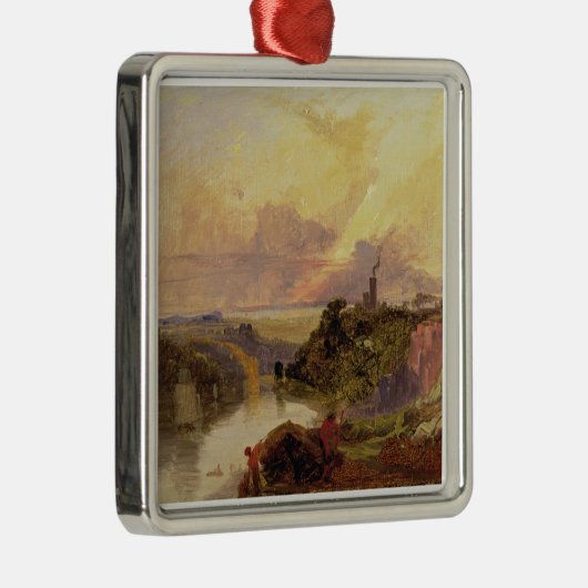 Die Avon-Schlucht am Sonnenuntergang (Öl auf Ornament Aus Metall (Rechts)