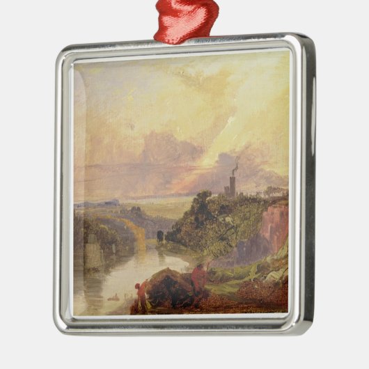 Die Avon-Schlucht am Sonnenuntergang (Öl auf Ornament Aus Metall (Links)