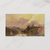 Die Avon-Schlucht am Sonnenuntergang (Öl auf Visitenkarte (Rückseite)