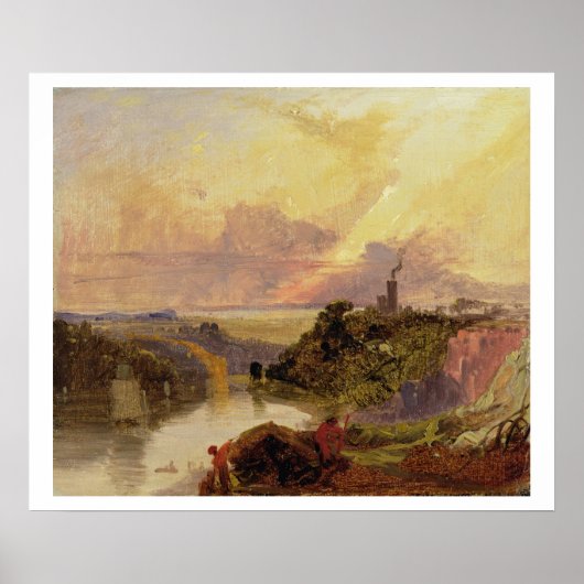 Die Avon-Schlucht bei Sunset (Öl auf Papier) Poster (Vorne)