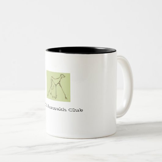 Die Azawakh Verein-Tasse Zweifarbige Tasse (VorderseiteRechts)