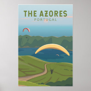 Die Azoren Portugal Reisen Vintage Kunst Poster