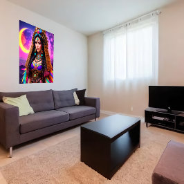 Die Azteken-Göttin Metztli | Art der AI Poster