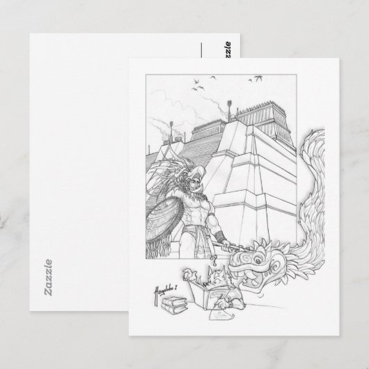 Die Azteken Postkarte (Vorne/Hinten)