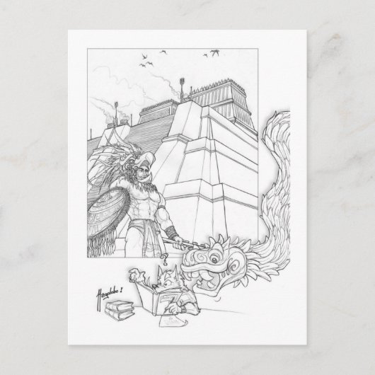 Die Azteken Postkarte (Vorderseite)