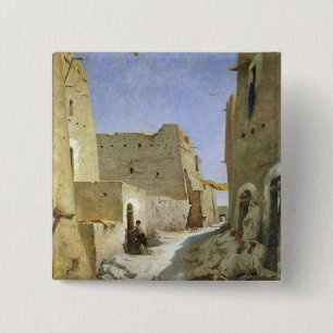 Die Bab-EL-Gharbi Straße, Laghouat, 1859 Button