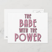 Die Babe mit dem Power Postkarte (Vorne/Hinten)