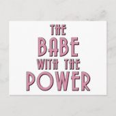 Die Babe mit dem Power Postkarte (Vorderseite)