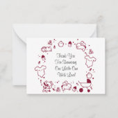 Die Baby Kleidung Kranz Danke Karte (Vorderseite)