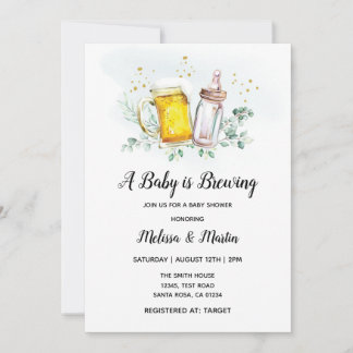 Die Babybrauerei Baby Shower Einladungskarten