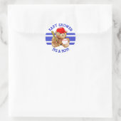 Die Babydusche Baseball Teddy Bear Stickers (Tasche)