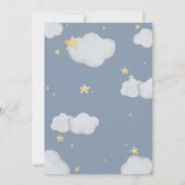 Die Babydusche "Boy Moon and Stars" mit Kinderzimm Einladung (Rückseite)