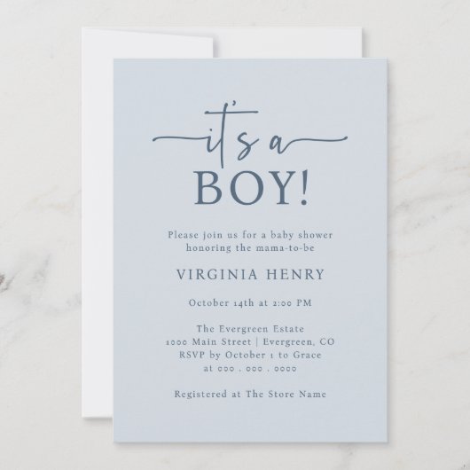 Die Babydusche Einladung (Vorderseite)