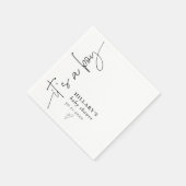 Die Babydusche ist eine junge elegante Kalligrafie Serviette (Ecke)